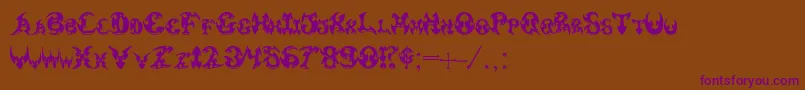 Pauls3DTribal Font – Purple Fonts on Brown Background