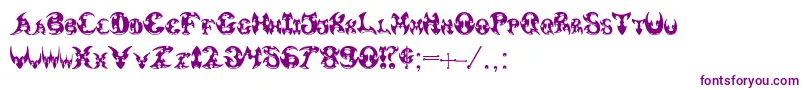Pauls3DTribal Font – Purple Fonts on White Background