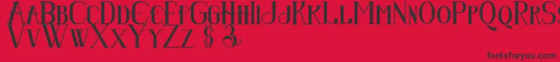 Senandungmalamboldcollege Font – Black Fonts on Red Background