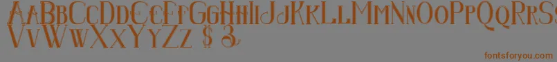 Senandungmalamboldcollege Font – Brown Fonts on Gray Background