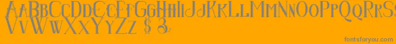 Senandungmalamboldcollege Font – Gray Fonts on Orange Background