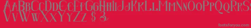 Senandungmalamboldcollege Font – Gray Fonts on Red Background