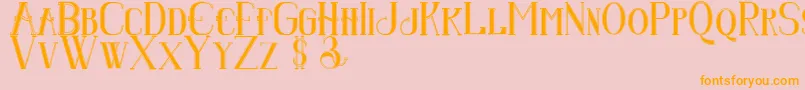 Senandungmalamboldcollege Font – Orange Fonts on Pink Background