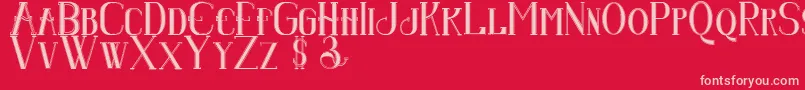 Senandungmalamboldcollege Font – Pink Fonts on Red Background