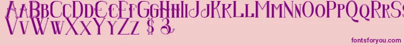 Senandungmalamboldcollege Font – Purple Fonts on Pink Background