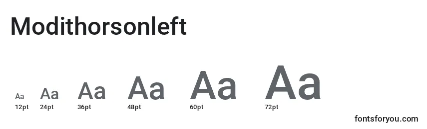 Размеры шрифта Modithorsonleft