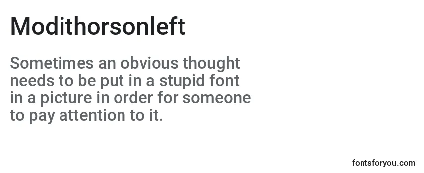 Review of the Modithorsonleft Font