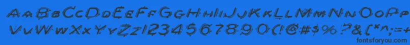 Berserkerei Font – Black Fonts on Blue Background