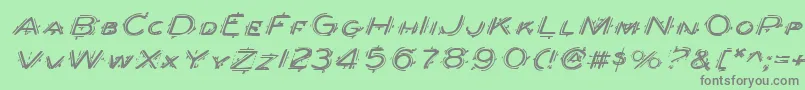 フォントBerserkerei – 緑の背景に灰色の文字