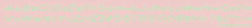 Berserkerei Font – Green Fonts on Pink Background