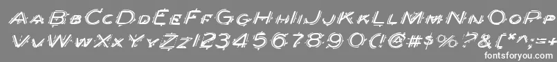 フォントBerserkerei – 灰色の背景に白い文字