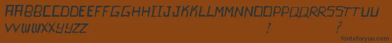 Kamikaze-Schriftart – Schwarze Schriften auf braunem Hintergrund