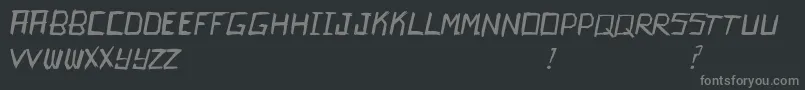 Kamikaze-Schriftart – Graue Schriften auf schwarzem Hintergrund