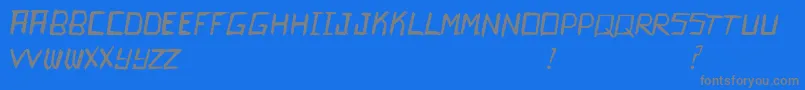 Kamikaze-Schriftart – Graue Schriften auf blauem Hintergrund