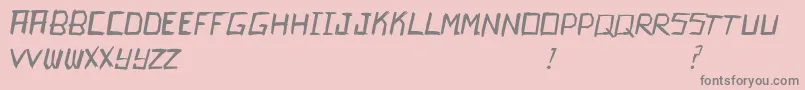 Kamikaze Font – Gray Fonts on Pink Background