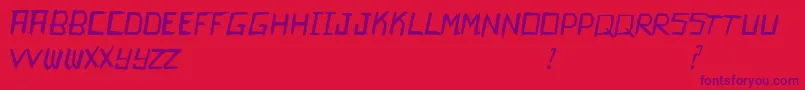 Kamikaze Font – Purple Fonts on Red Background