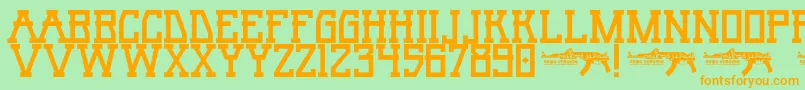 UmarSlab Font – Orange Fonts on Green Background