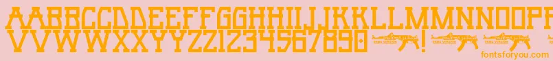 UmarSlab Font – Orange Fonts on Pink Background