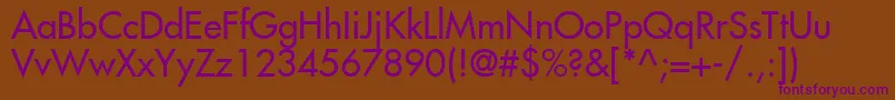 KudosSsi Font – Purple Fonts on Brown Background