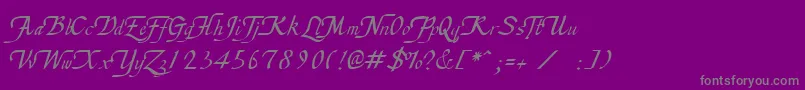 ChancellerieModerneDemo Font – Gray Fonts on Purple Background