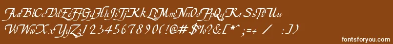 ChancellerieModerneDemo Font – White Fonts on Brown Background