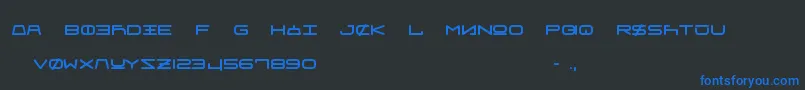 Шрифт FrauUnifon – синие шрифты на чёрном фоне