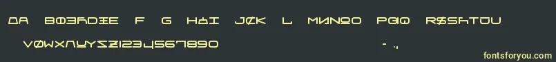 FrauUnifon Font – Yellow Fonts on Black Background