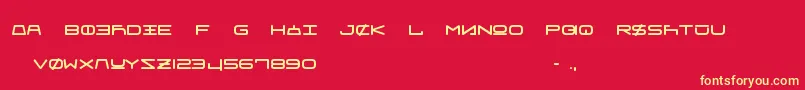 FrauUnifon Font – Yellow Fonts on Red Background