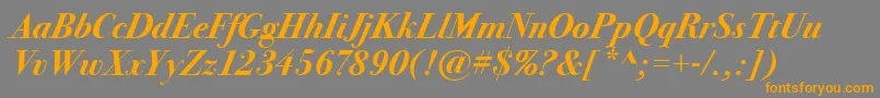 More about BodoniSvtytwoItcTtBoldita Font BodoniSvtytwoItcTtBoldita Font – Orange Fonts on Gray Background