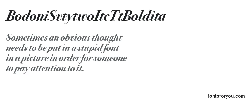 BodoniSvtytwoItcTtBoldita Font