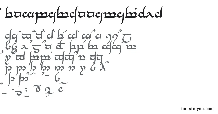Шрифт TengwarAnnatarBold – алфавит, цифры, специальные символы