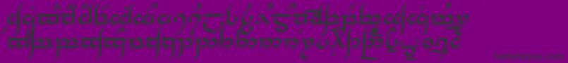 TengwarAnnatarBold Font – Black Fonts on Purple Background