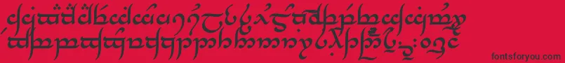 TengwarAnnatarBold Font – Black Fonts on Red Background