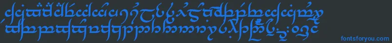 TengwarAnnatarBold Font – Blue Fonts on Black Background