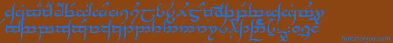 TengwarAnnatarBold Font – Blue Fonts on Brown Background