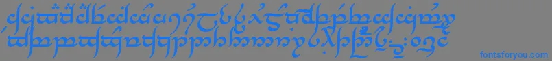 TengwarAnnatarBold Font – Blue Fonts on Gray Background