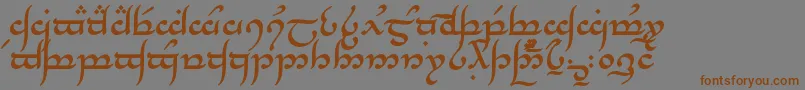 TengwarAnnatarBold Font – Brown Fonts on Gray Background