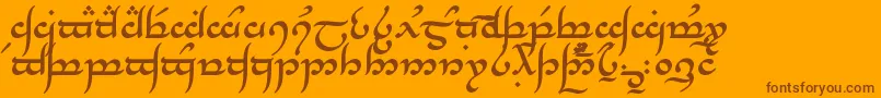 TengwarAnnatarBold Font – Brown Fonts on Orange Background