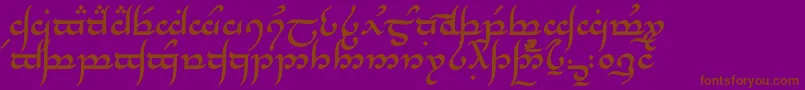 TengwarAnnatarBold Font – Brown Fonts on Purple Background