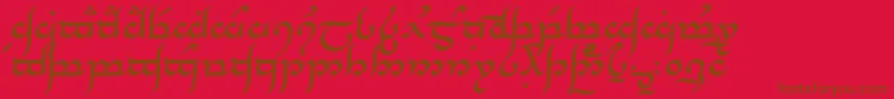 TengwarAnnatarBold Font – Brown Fonts on Red Background
