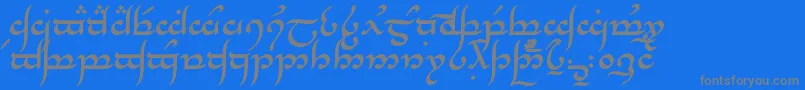 TengwarAnnatarBold Font – Gray Fonts on Blue Background
