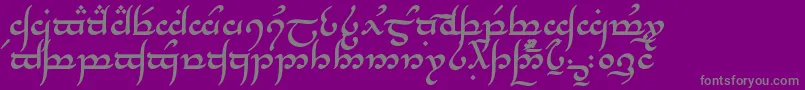 TengwarAnnatarBold Font – Gray Fonts on Purple Background