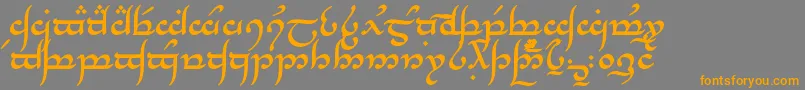 TengwarAnnatarBold Font – Orange Fonts on Gray Background