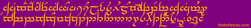 TengwarAnnatarBold Font – Orange Fonts on Purple Background