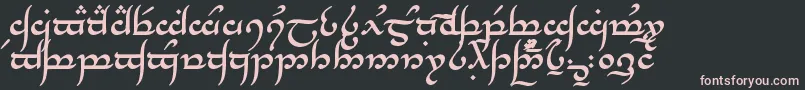 TengwarAnnatarBold Font – Pink Fonts on Black Background