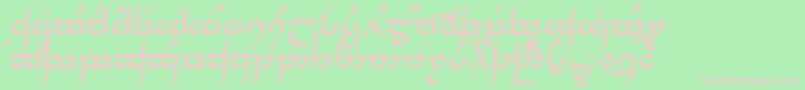 TengwarAnnatarBold Font – Pink Fonts on Green Background