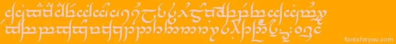 TengwarAnnatarBold Font – Pink Fonts on Orange Background