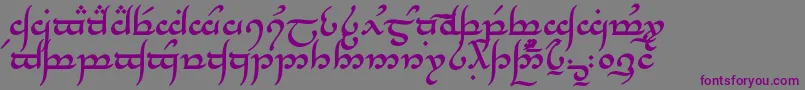 TengwarAnnatarBold Font – Purple Fonts on Gray Background