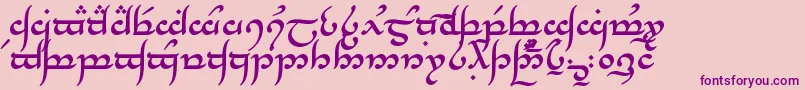 TengwarAnnatarBold Font – Purple Fonts on Pink Background