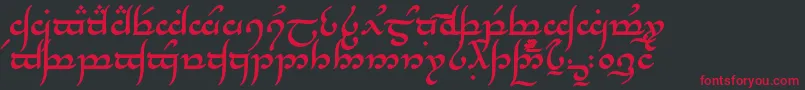 TengwarAnnatarBold Font – Red Fonts on Black Background